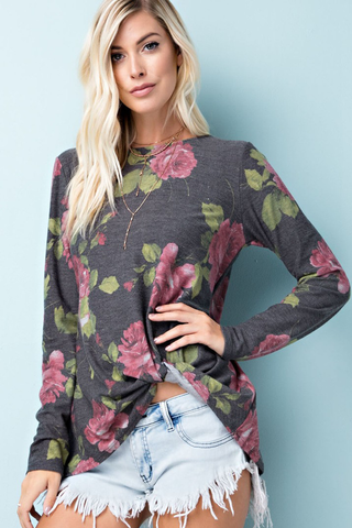 Comfy Loose Fit Floral Top