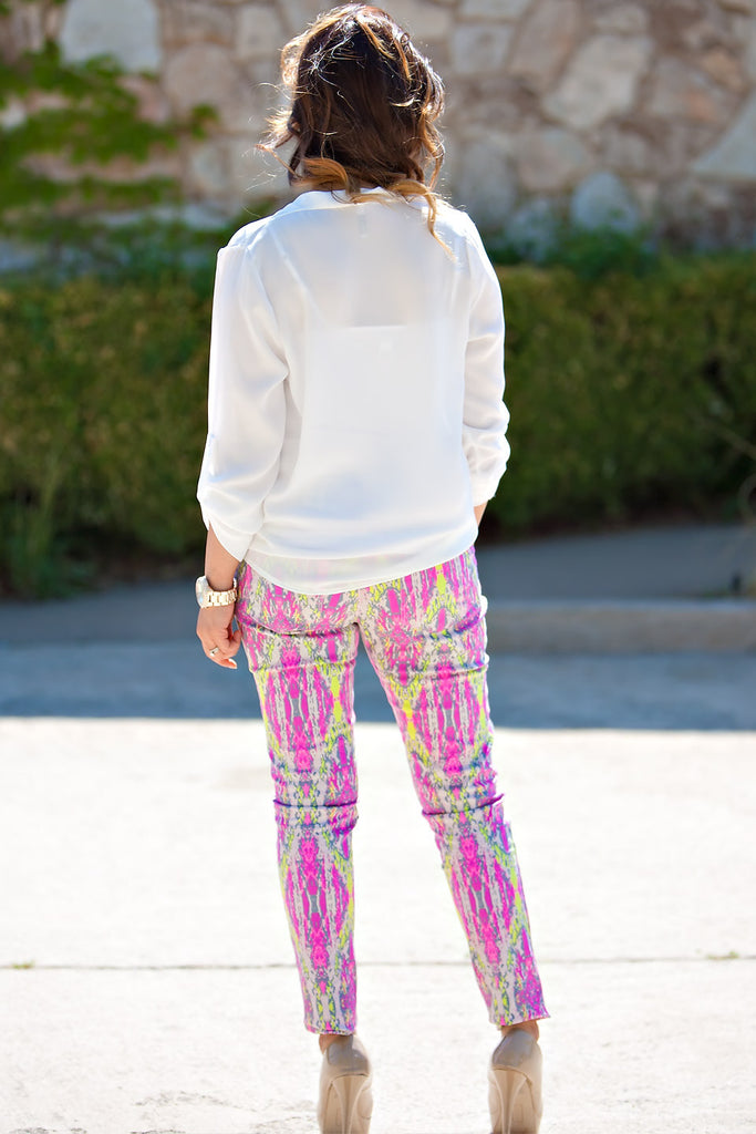 Light Up The Room Skinny Jeans-Pink