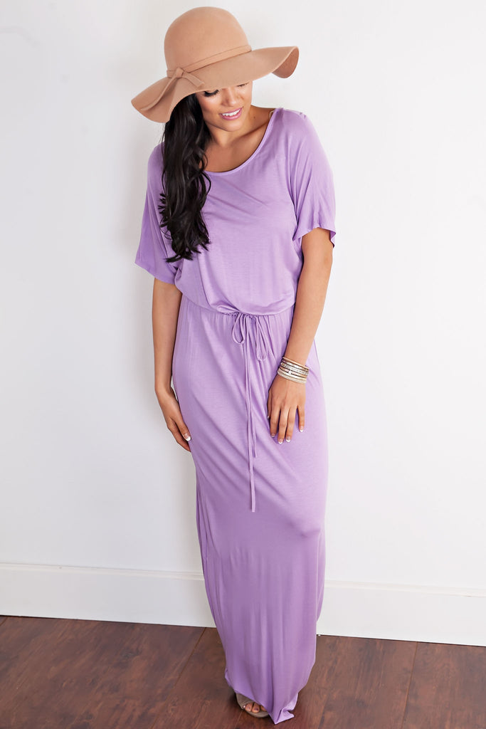 LOUNGE MAXI DRESS-LAVENDER