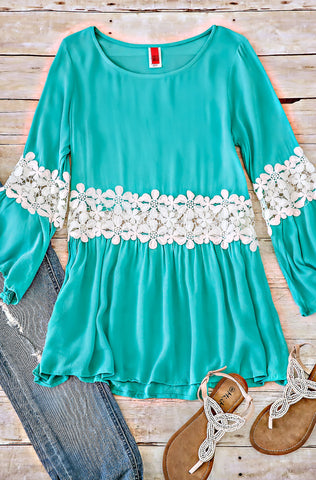 Lovely Top-Turquoise