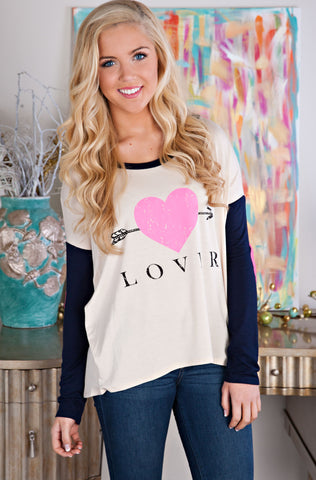 The Lover Elbow Patch Top