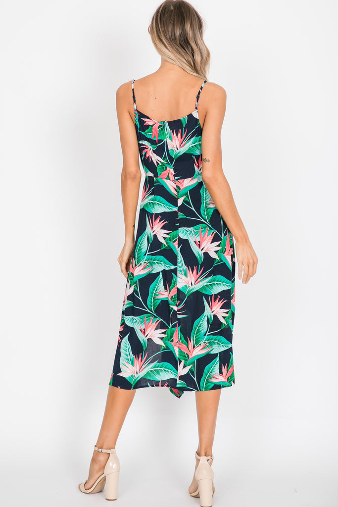 Charm Your Way Mid Dress-Navy