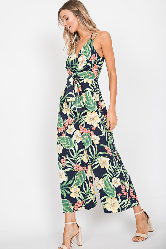 Here She Is Floral Print Jumpsuit