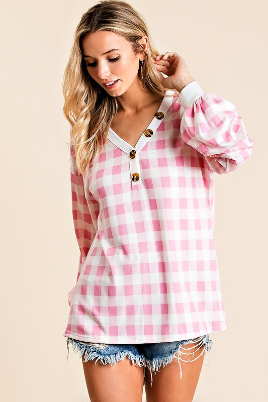 She's A Dream Plaid Top