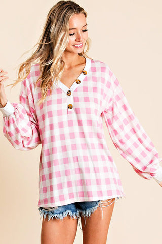 She's A Dream Plaid Top