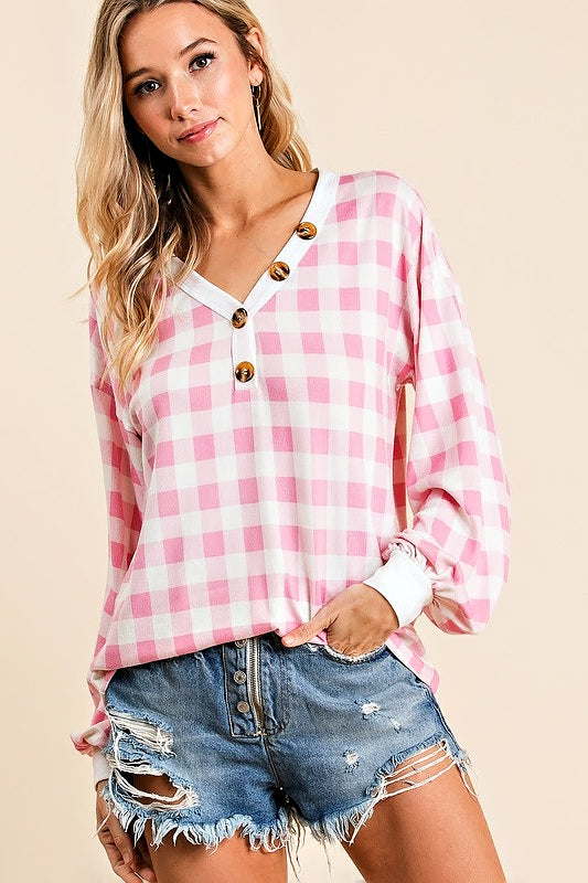 She's A Dream Plaid Top
