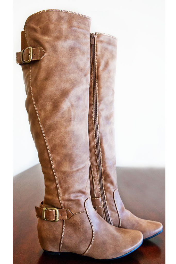 Take The Lead Boots-Nude