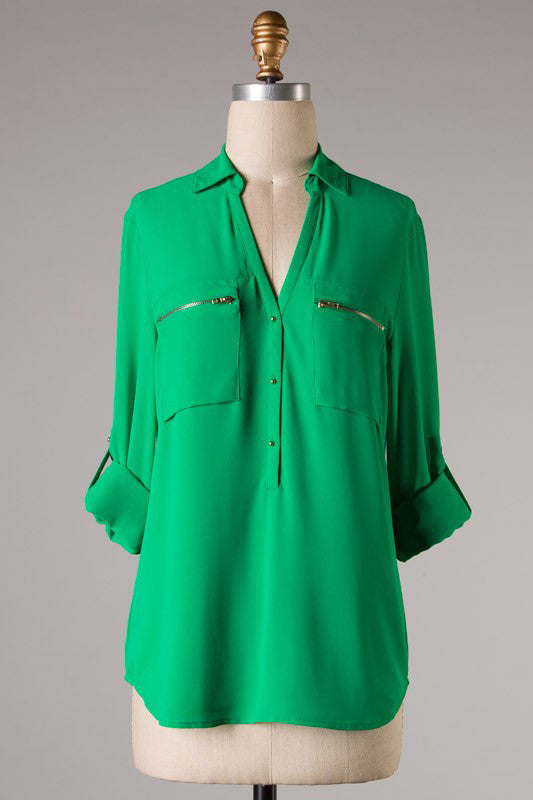 In A Meeting Top- Green