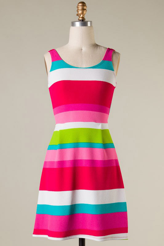 Rock The Tones Striped Dress