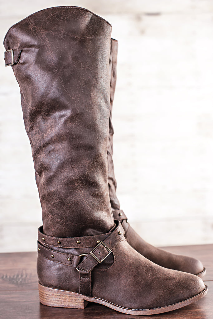 Meadowbrook Riding Boots-Brown