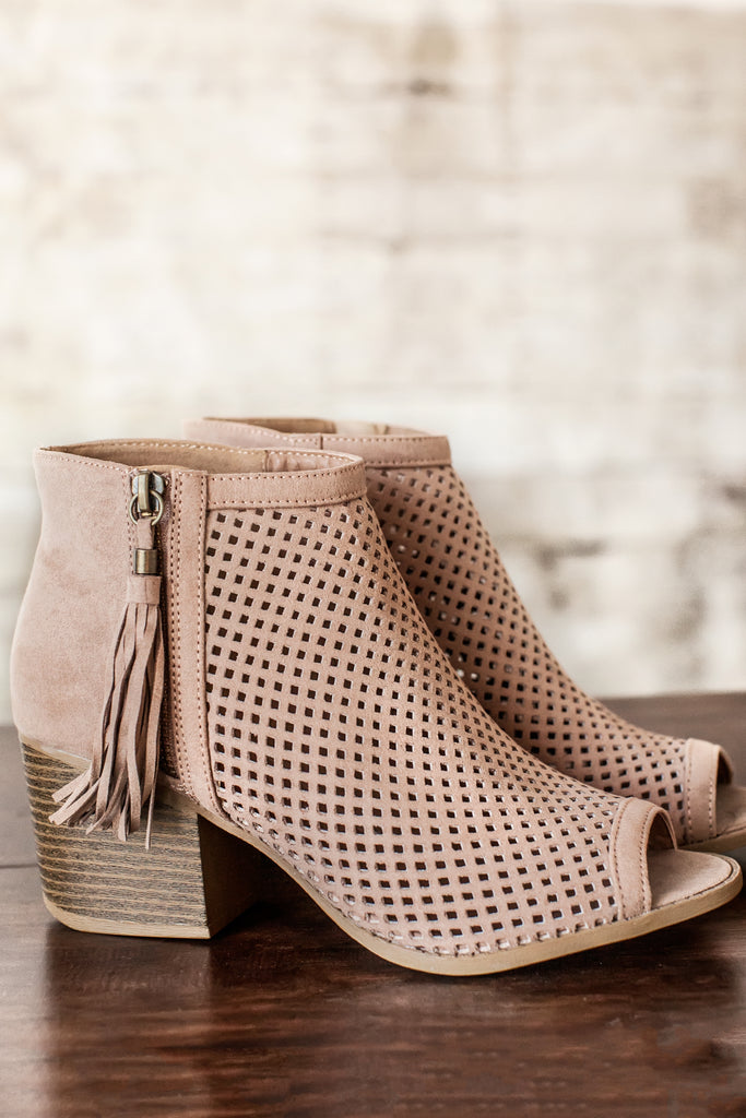 Peyton Ankle Booties-Taupe