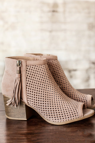 Peyton Ankle Booties-Taupe