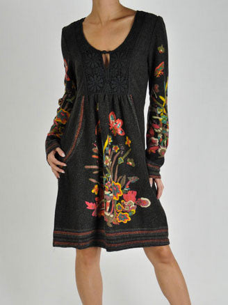 Cuddle with me dress- Brown