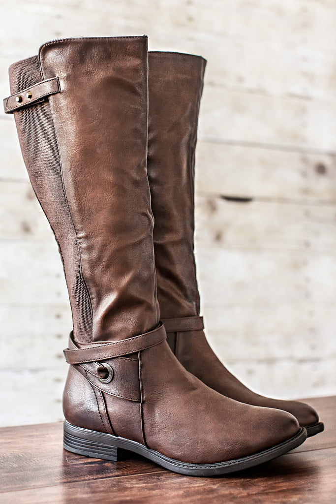 Stomping Ground Riding Boots-Brown