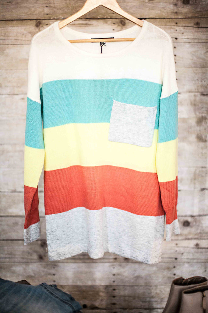 Multi Color Striped Sweater
