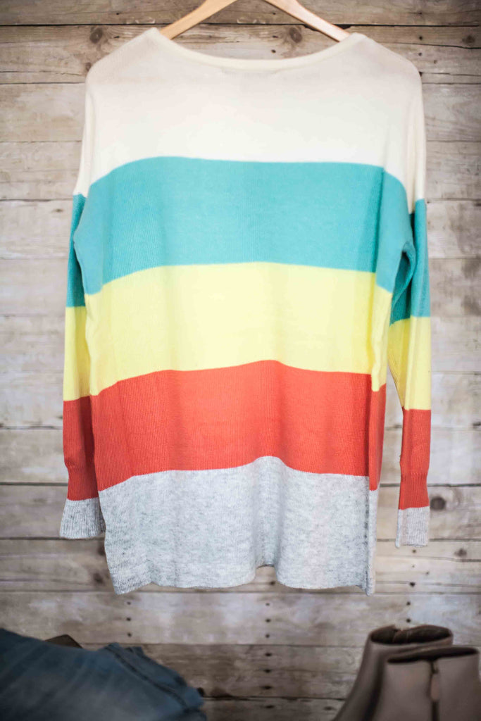 Multi Color Striped Sweater