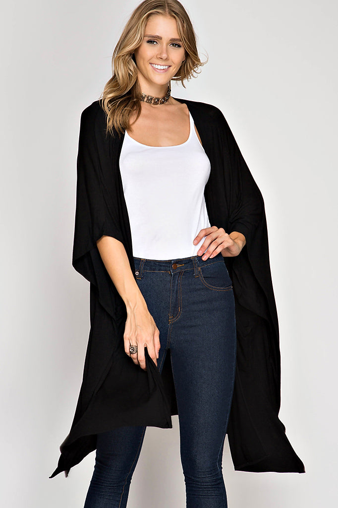 Take It Easy Cardigan-Black