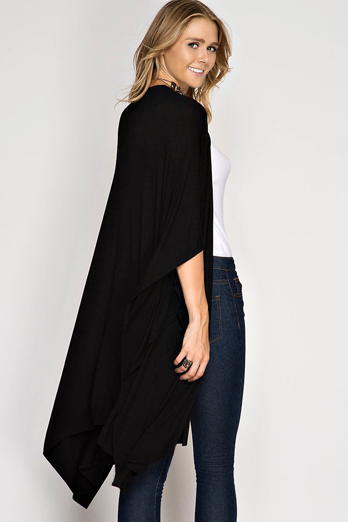 Take It Easy Cardigan-Black