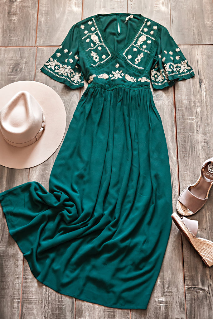 THE EMERY EMBROIDERED DRESS