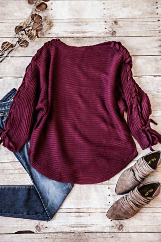 LILLY SWEATER- BURGUNDY