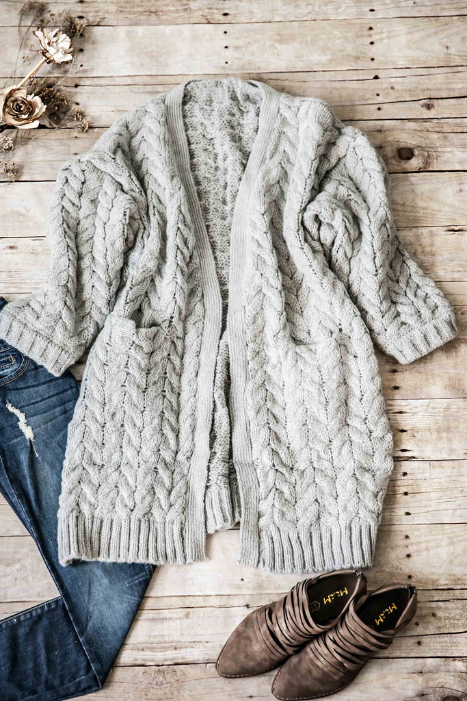 WOOD CREEK CARDIGAN-GREY
