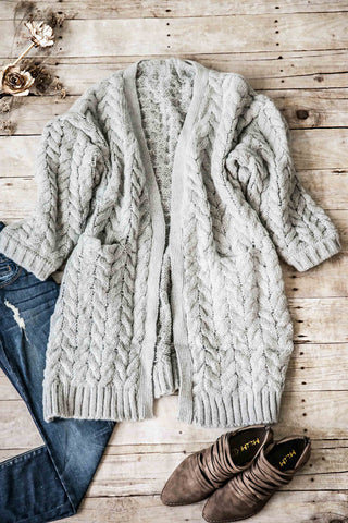 WOOD CREEK CARDIGAN-GREY