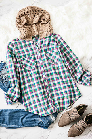 Delaney Plaid Top