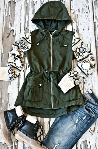Yesterday's Muse Jacket-Olive