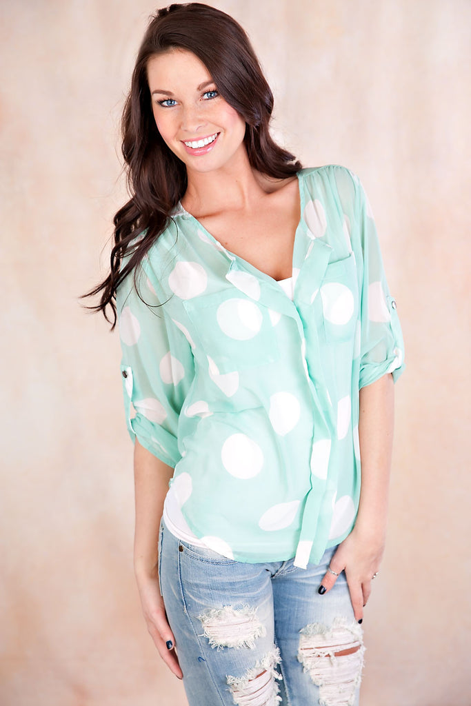 Big Dots Top-Mint