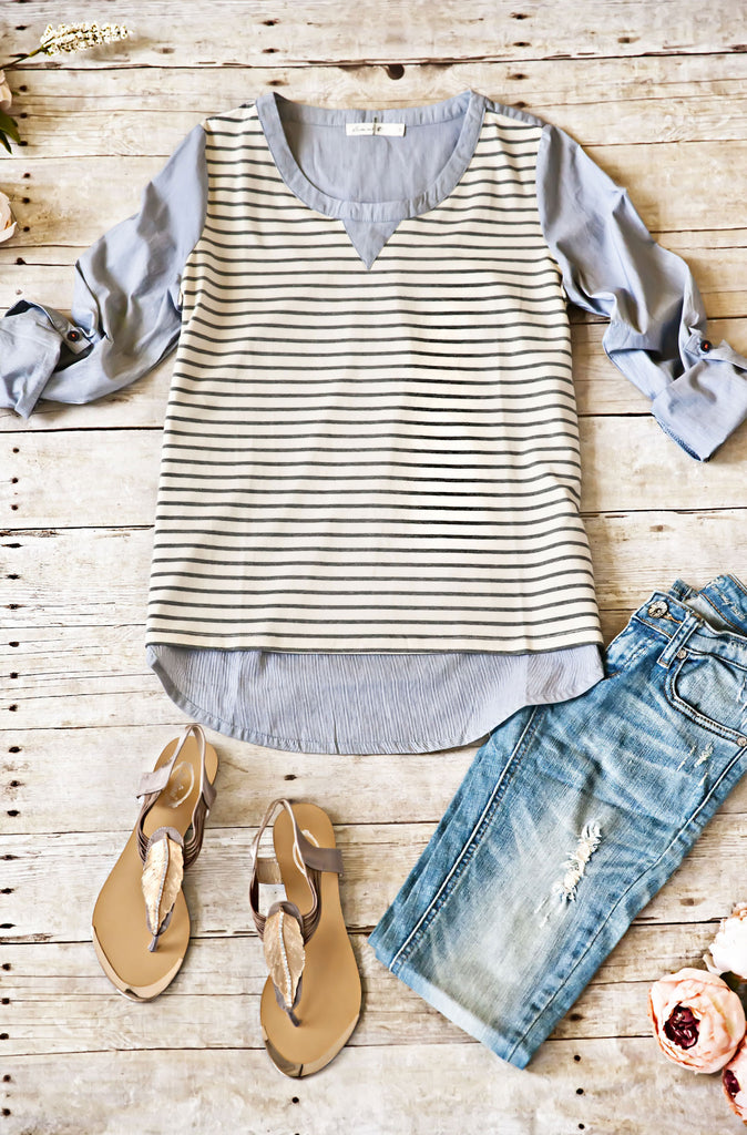 Brunch Date Striped Top