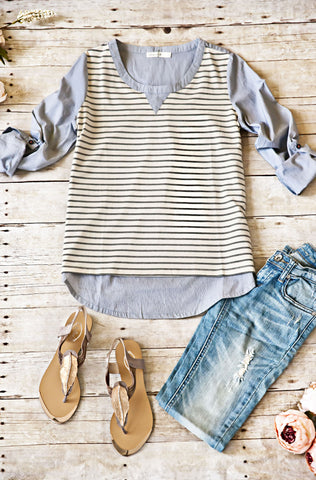 Brunch Date Striped Top