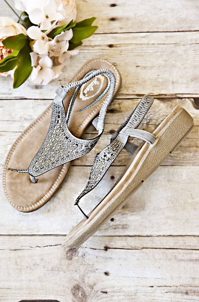 COMFORT ZONE EMBELLISHED SANDALS