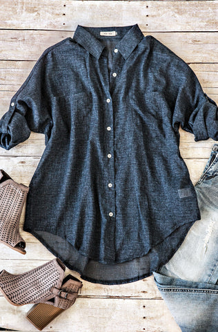 Comfy Button Up Top