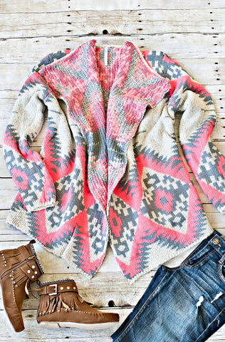 Cozy Winter Sweater- Coral