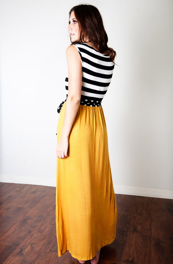 The Day Perfected Maxi Dress-Mustard