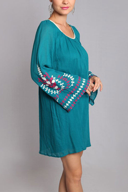 Dreamy Cloud Dress-Turquoise