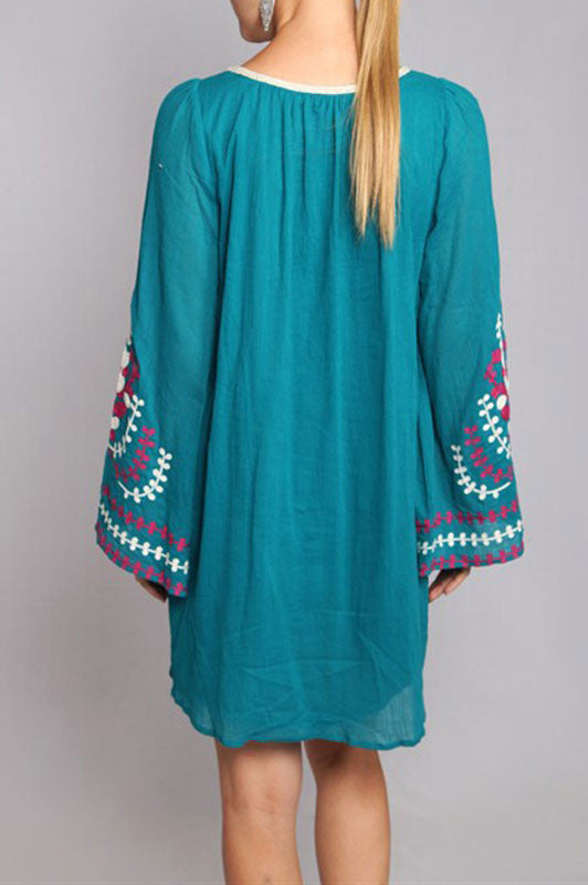 Dreamy Cloud Dress-Turquoise