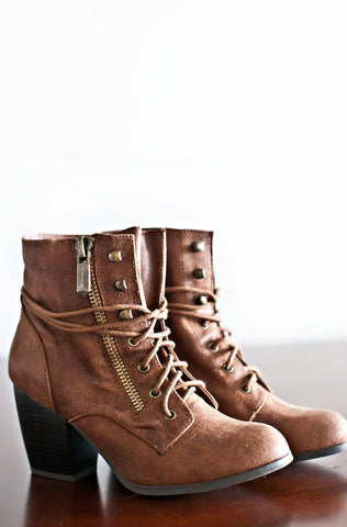 Fairfax Booties-Cognac