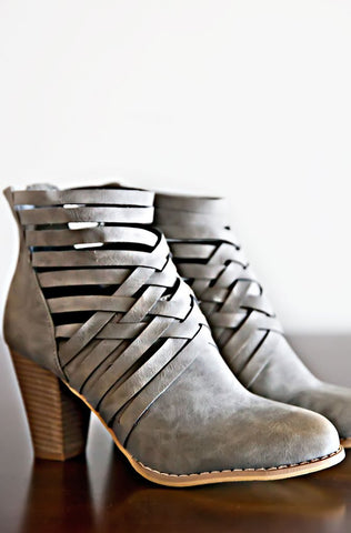 Way Out Booties-Grey