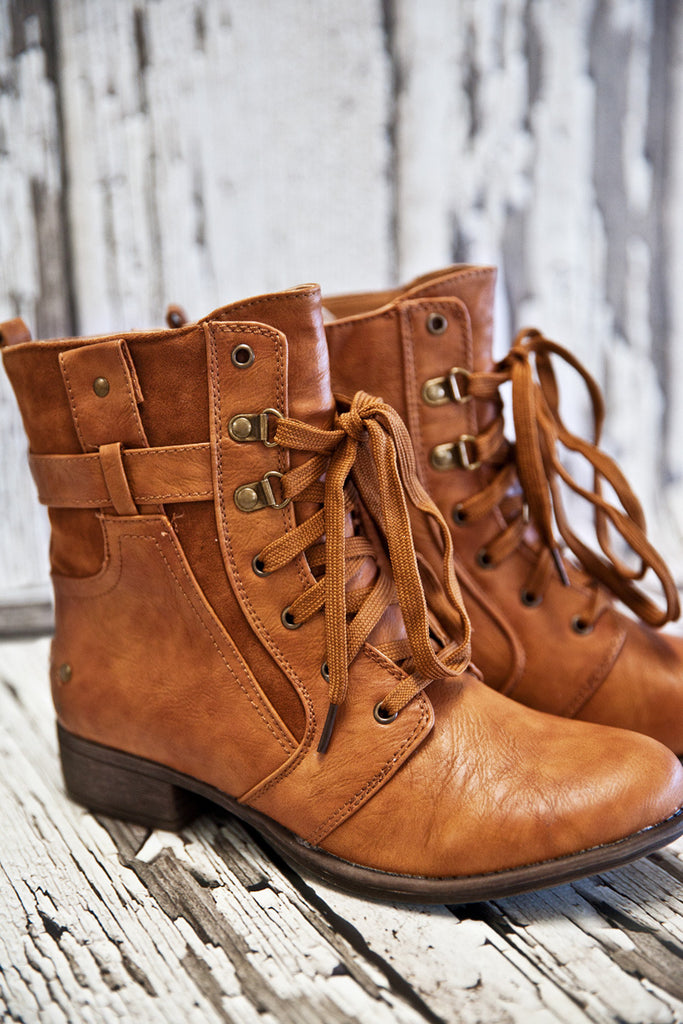 Meet Me Halfway Booties- Camel