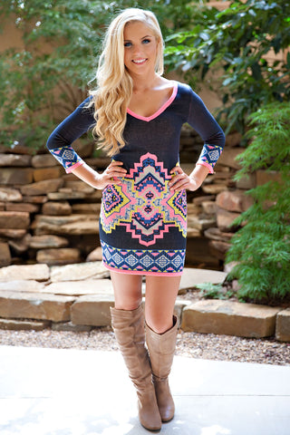 City Fox Sweater Dress