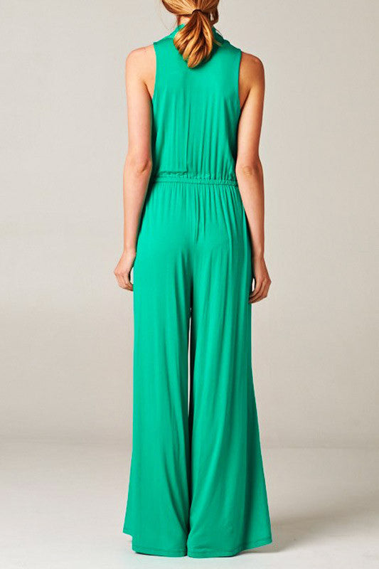 Casual Afternoon Stroll Jumpsuit-Green