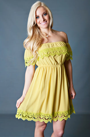 Here Comes The Sun Dress-Yellow