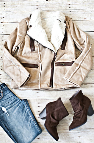 INTO THE WOODS COAT-TAUPE