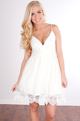 All Of My Love Lace Dress-Ivory
