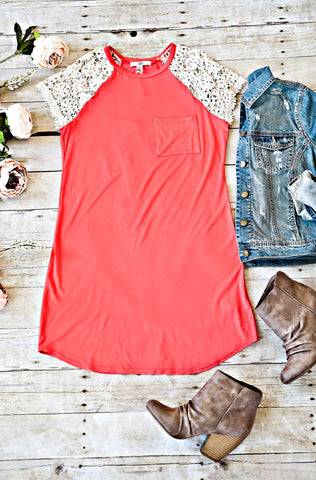 Lily Dress-Coral