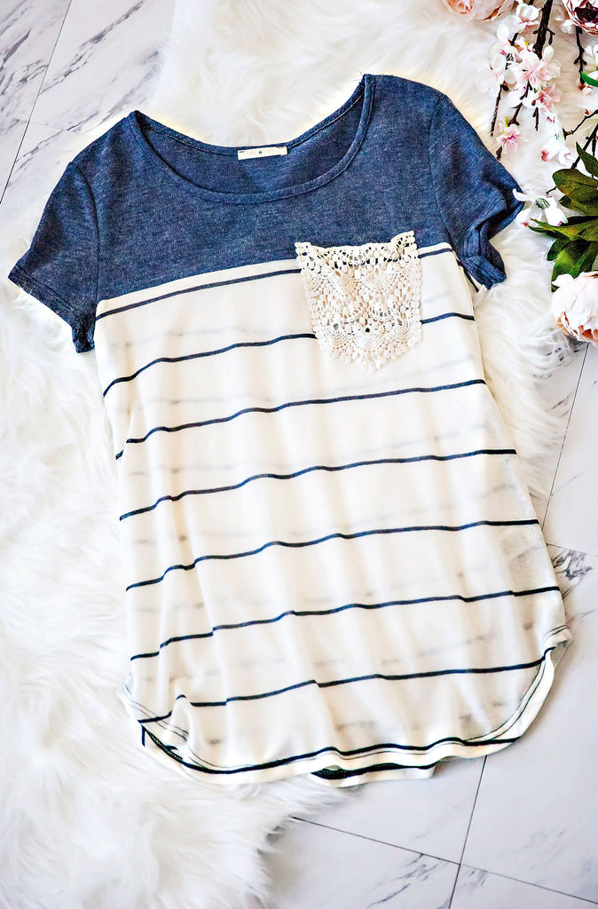 Fond Memories Top-Blue