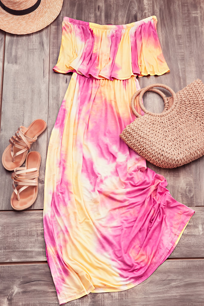 Soak Up The Sun Tie Dye Dress