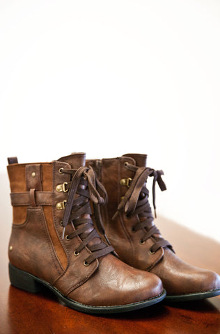 Meet Me Halfway Booties-Brown