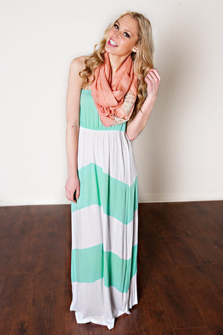 Jasmine Colorblock Dress-Mint